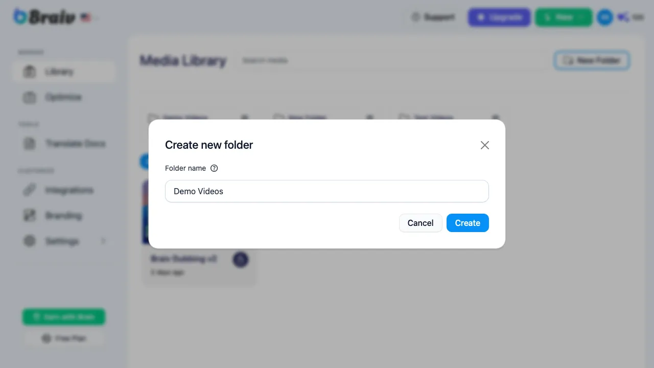 New Folder Modal