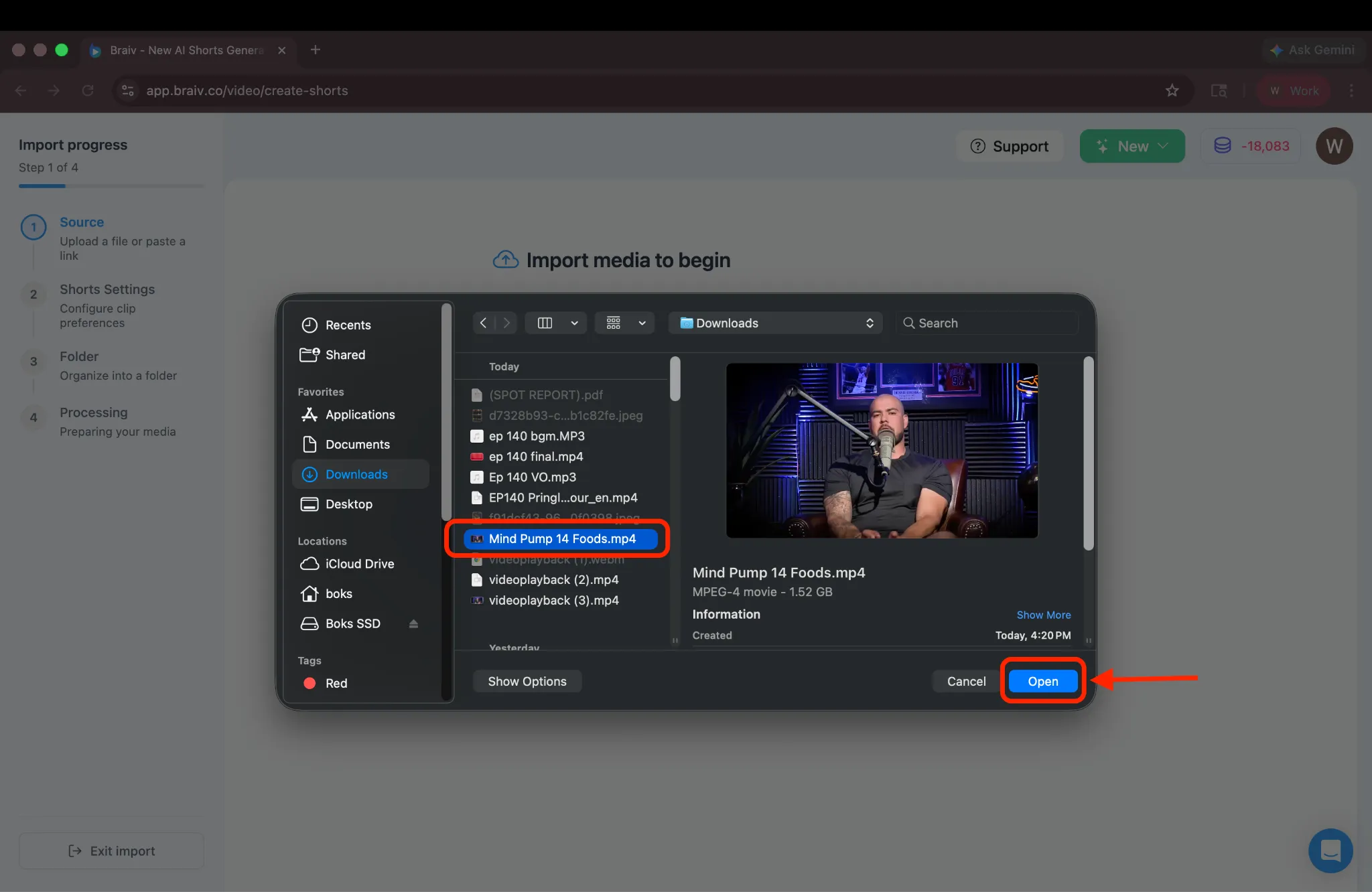 Select Video from File Manager